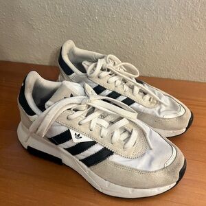 Adidas Woman’s White and Black Retro Sneakers